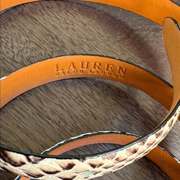 Lauren Ralph Lauren Python Snakeskin Belt - Picture 4 of 10